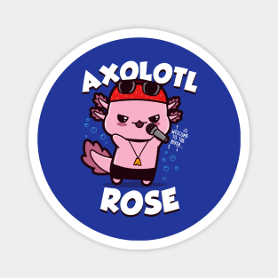 Cute Kawaii Axolotl Cartoon Rock And Roll Band Gift For Axolotl Lovers Magnet